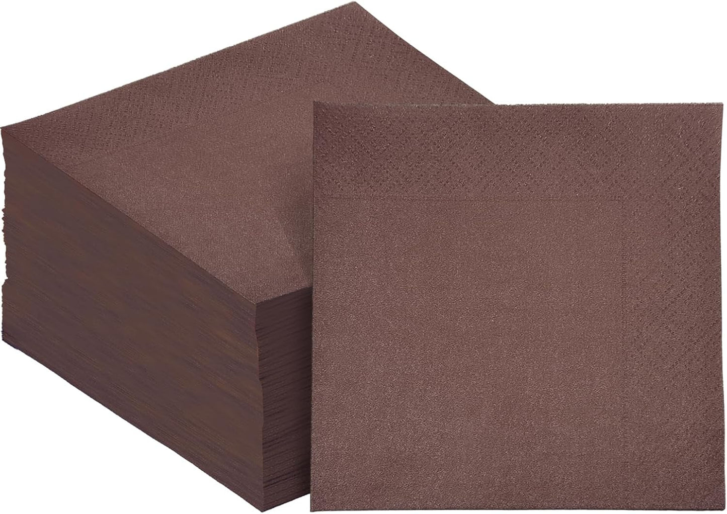 VanDyke Brown Cocktail Napkins 5 * 5inch disposable Beverage Napkin paper for Cocktail, Wedding, Dinner，Birthday Party Dessert Wine Paper Napkins（ 120 Count）