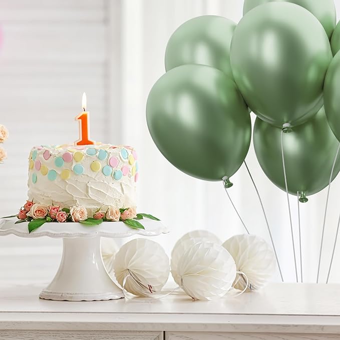 Mr. Pen- Metallic Balloons, 12 Inch, 54 Pack, Metallic Green Balloons
