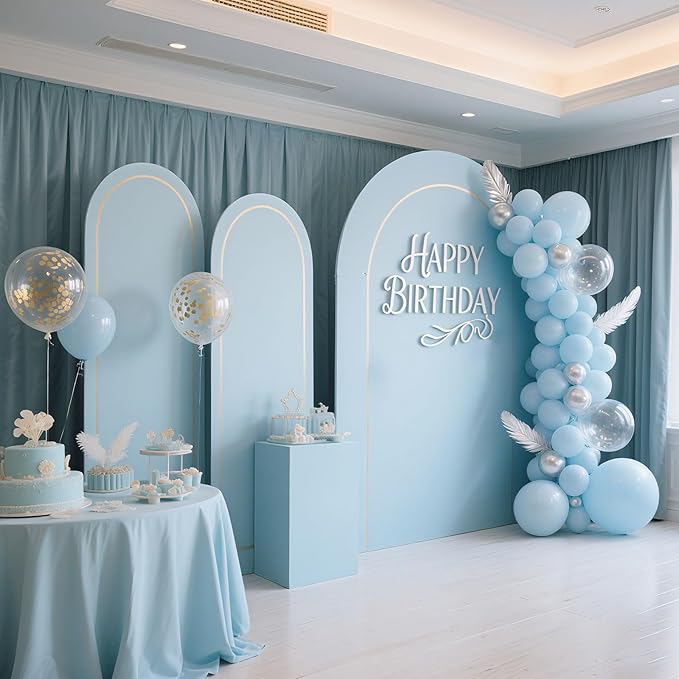 Baby Blue Latex Balloons 18 inch - 30Pcs Big Light Blue Ballons, Large Round Party Baloons for Birthday Easter Gender Reveal Wedding Under the Sea Halloween Frozen Skyblue Themed Party Decorations