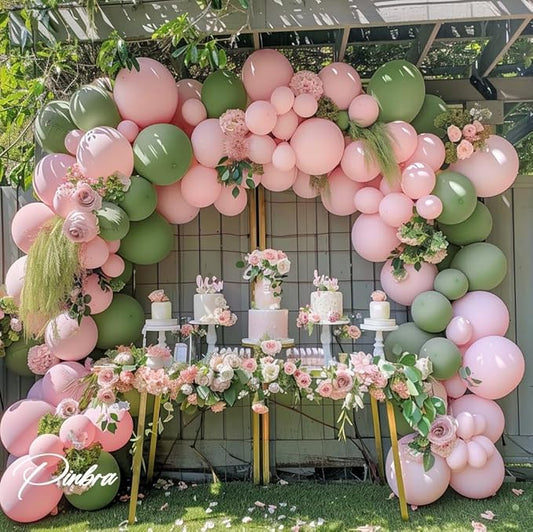 Pastel Pink Balloon Garland Double Stuffed Light Baby Pink Balloon Arch Kit Different Sizes 18/12/5 Inch Latex Color for Baby Shower Birthday Bridal Wedding Gender Reveal Princess Party Decorations