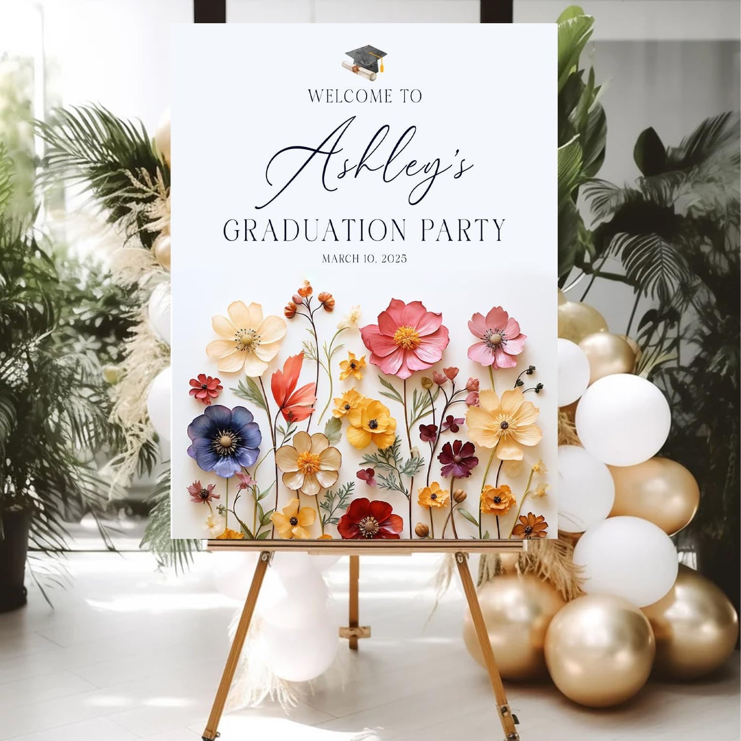 Personalized 2025 Graduation Party Welcome Sign, Minimalist Grads Decor, Class of 2025 Graduation Party Poster, Custom Graduation Party Sign, Congrats Grad Decorations Design 2