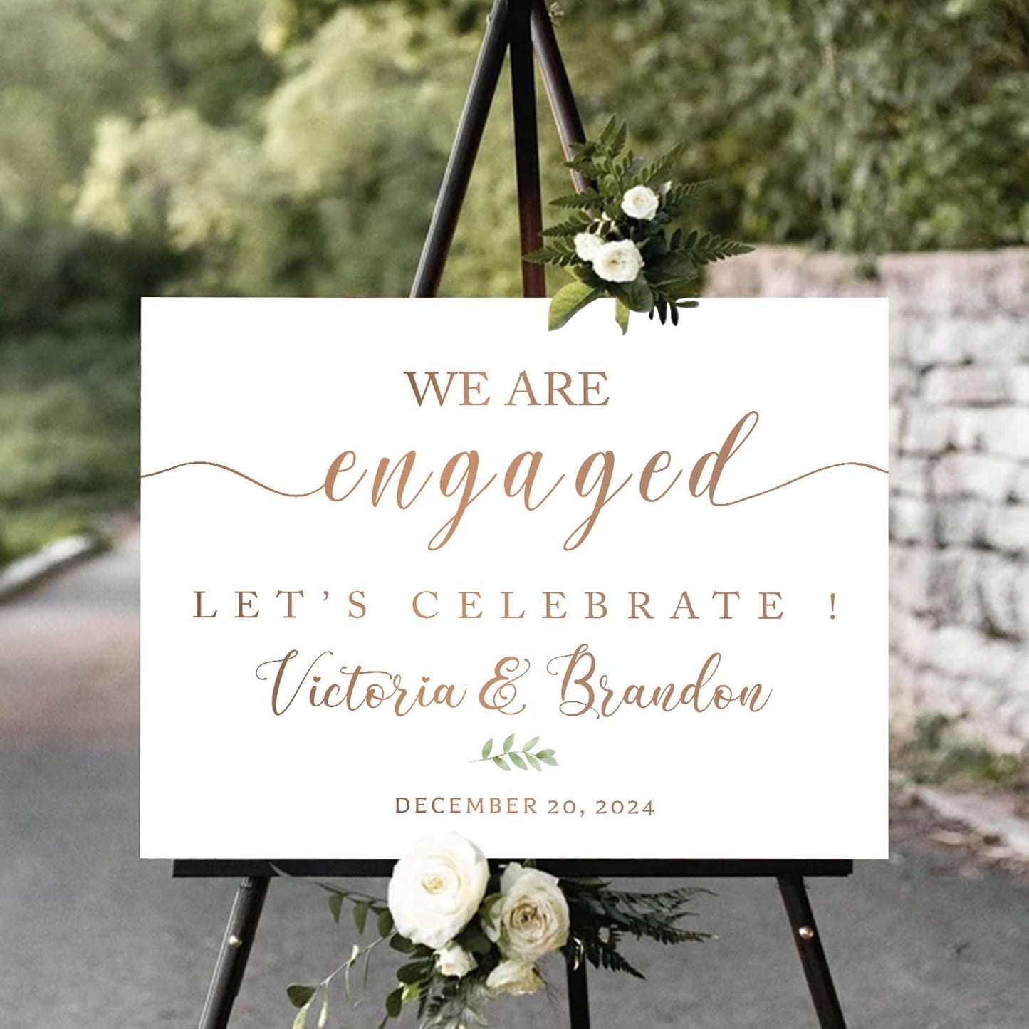 We Are Engaged Minimalist Welcome Sign, Modern Engagement Sign Printable, Engagement Party Welcome Sign, Engagement Sign With Stand, Engagement Party Decorations, Full Size, Version 18