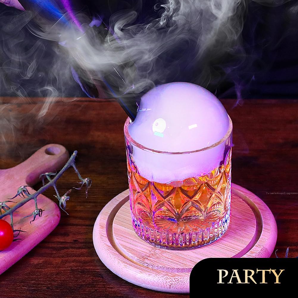 Smoke Gun Bubble Maker, Includes Aromas and Edible Bubbles, for Cocktail Drinks and Enhancing The Flavour of Food, Bar/Home Use (Set)