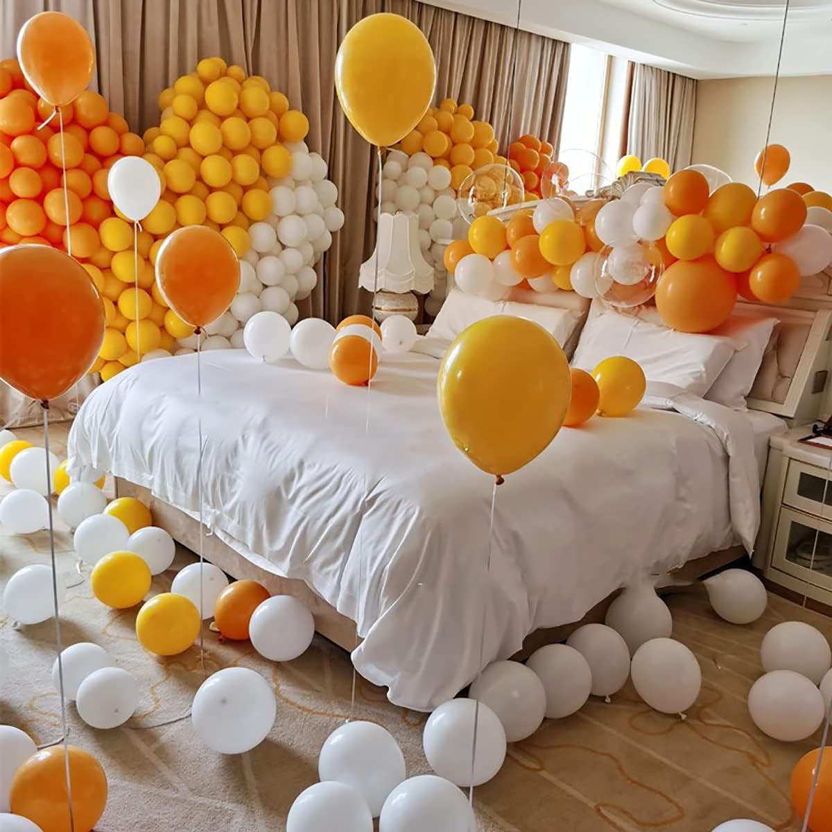 KALOR 18 Inch Lemon Yellow Balloons, 10 Pcs Lemon Yellow Matte Latex Balloons Big Round Balloons for Wedding, Baby Shower, Birthday Party and Event Decoration