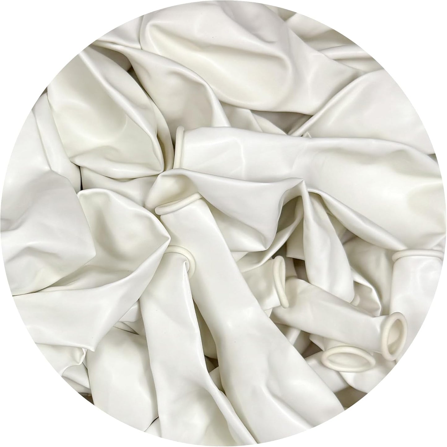 White Balloons 50 Pack, 12 Inch White Latex Balloons For Birthdays, Weddings, Baby Showers, Holidays