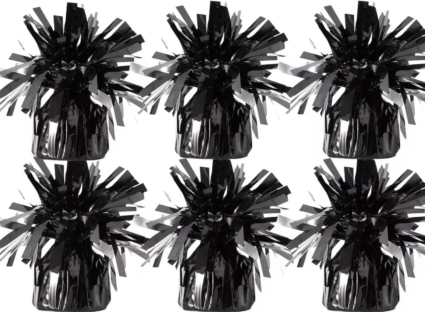 balloon weights are perfect for parties, birthdays, weddings. Each pack includes 6PCS durable weights that easily decorate balloons and elevate any celebration. (Black)