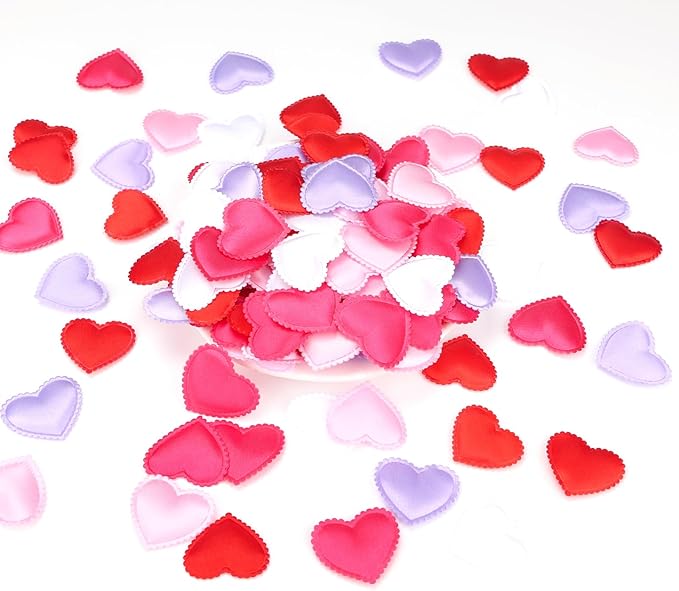 HSONAIGEE 500 Pieces Heart Confetti Decoration, 1.4 Inch Sponge Heart Table Petal Mixed Colors Romantic Decor for Valentine's Day Wedding Birthday Mother's Day