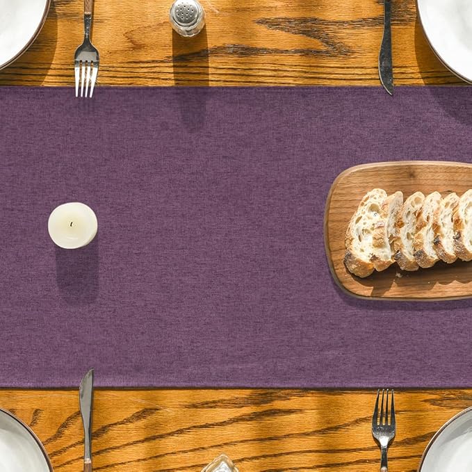Artoid Mode Purple Table Runner, Seasonal Summer Washable Kitchen Dining Table Decoration for Home Party Decor 13x48 Inch