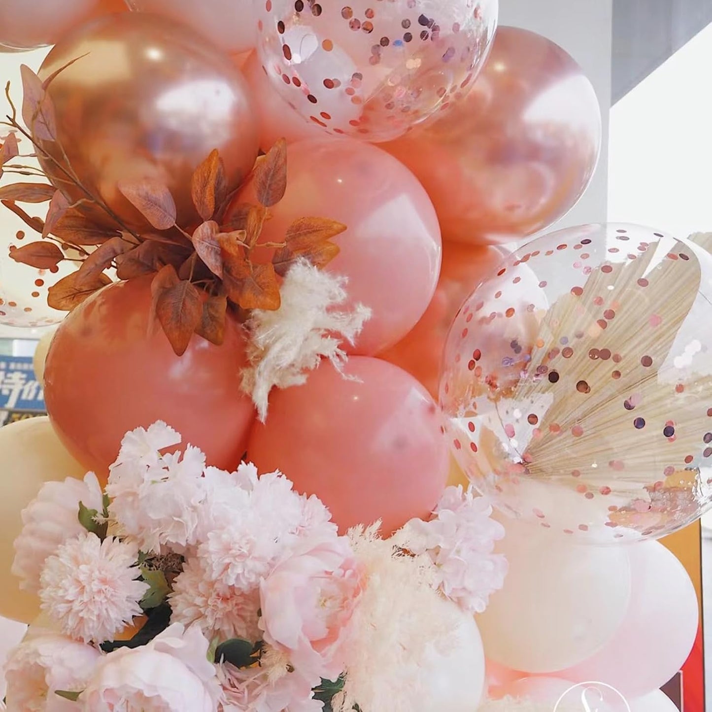 Retro Pink Balloons, Scmdoti Boho Pink Balloons Different Sizes 18 12 10 5 Inches, Rosewood Balloon Garland Arch for Boho Party Birthday Baby Shower Bridal Shower Wedding Decorations(RetroPink)