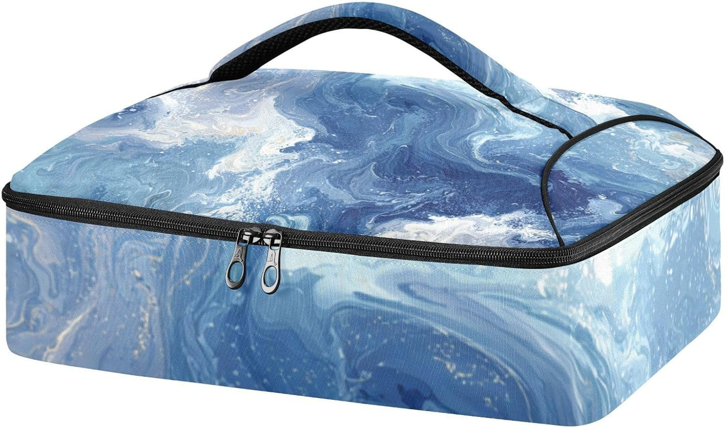 Casserole Carriers for Hot or Cold Food Reusable Casserole Dish Carrier Insulated Thermal Large Capacity Durable Perfect for Party Camping Family Gatherings Yellow Fish