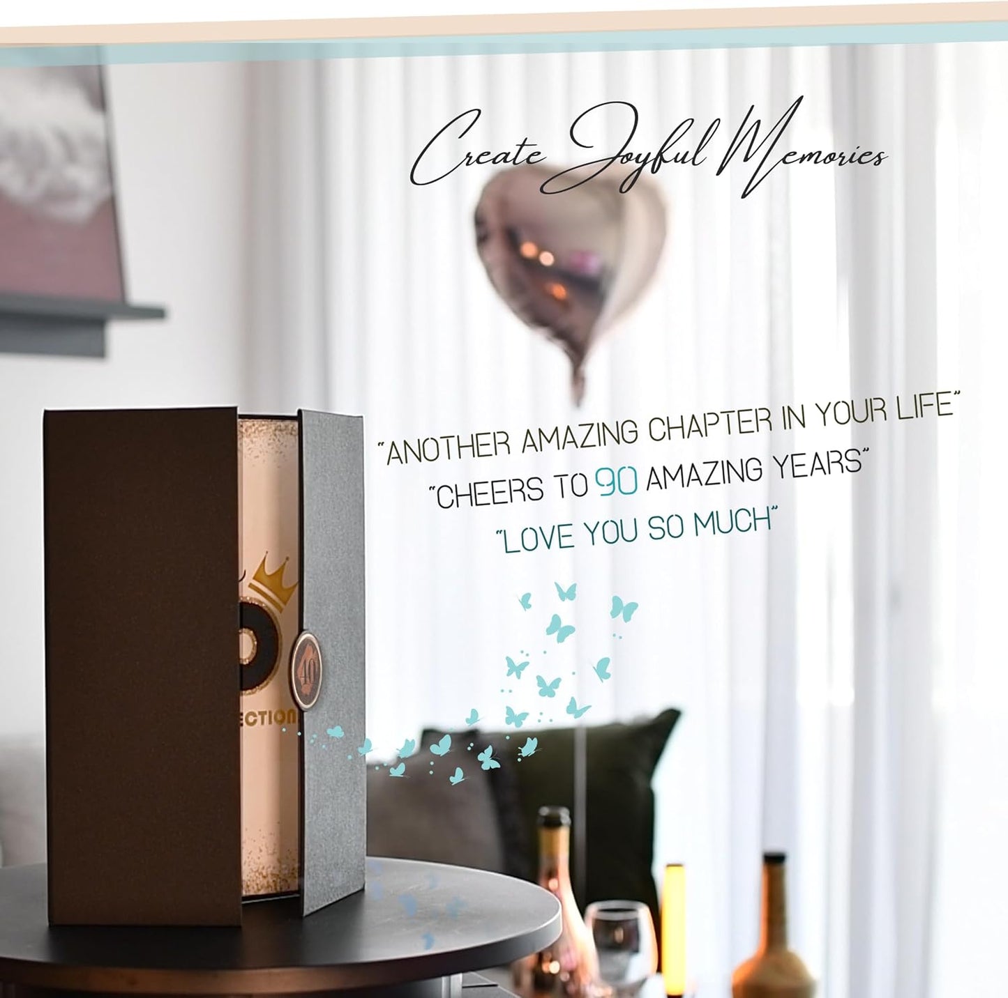 90th Birthday Guest Book Black Gold Party Decorations for Men 12"x18" - 90 Years Guest Book Sign in Poster Card - Ninety Party Keepsake Gift - Aged to Perfection - Pen Not Included