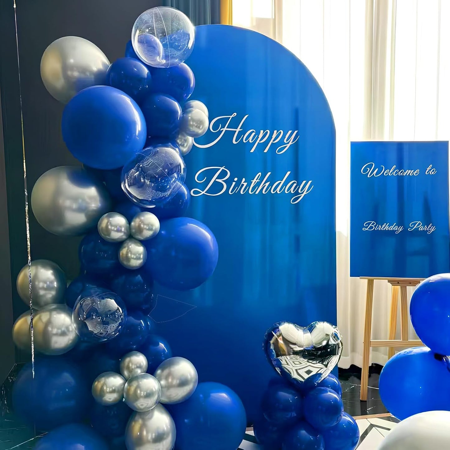 Navy Blue Latex Balloons, 150pcs 5 inches Round Helium Navy Blue Balloons for Birthday Baby Shower Wedding Birthday Party Decorations