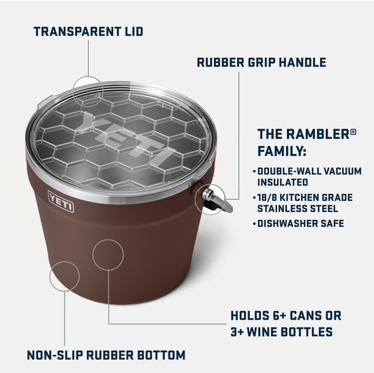 YETI Beverage/Ice Bucket, Holds 6 Longnecks or 3 Bottles of Wine