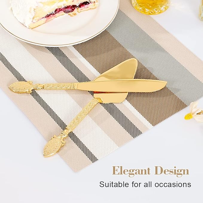 TUKDAK Cake Cutting Set for Wedding, Personalized Gold Cake Knife and Server Set, Custom Cake Serving Set, Engraved Pastry Pie Server Cake Pizza Cutter, Birthday Bridal Gift (F-Vintage)