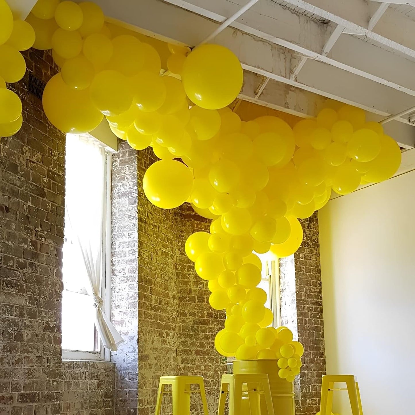 105pcs Yellow Balloons 12inch Party Latex Balloons for Boys Girls Birthday Baby Shower Gender Reveal Wedding Sunflower Party Decorations