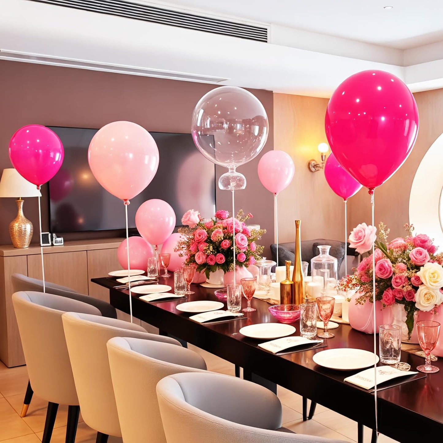 Multi-Pink Balloons Set,60pcs 12 inch multi-Pink Balloons Kit for Birthday,Baby Shower,Wedding,Valentine's Day,Graduation Party Decorations