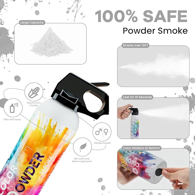 Gender Reveal Fire Extinguisher 2 Pack White Atmosphere Fog for Baby Reveal Photoshoot Video Props Stage Mister Foggers White Smoke Gender Reveal Extinguishers for Birthday Wedding Party