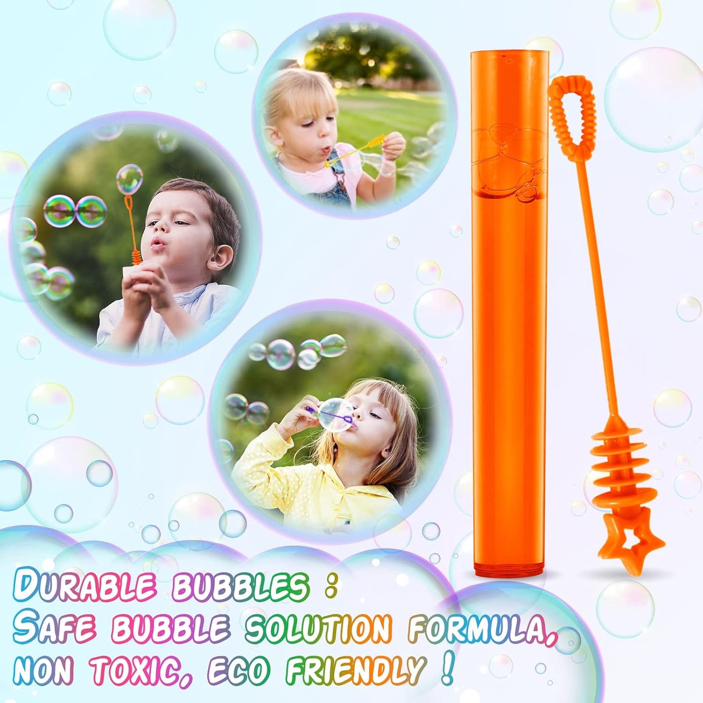 240 Pcs Mini Bubble Wands in 6 Colors, Bulk Party Favors for Kids, Themed Birthday, Christmas, New Year, Valentine, Carnival, School Classroom Prizes for Boys & Girls, Ideal Goodies Bags Stuffers