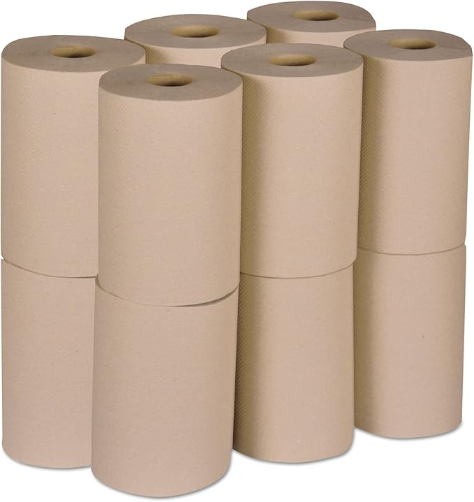 Tork Paper Hand Towel Roll Natural H21, Universal, 100% Recycled Fiber, 12 Rolls x 350 ft, RK350A
