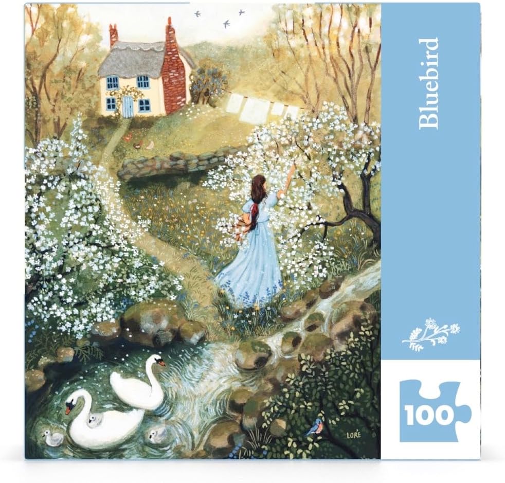 New York Puzzle Company - Loré Pemberton Bluebird Mini - 100 Piece Jigsaw Puzzle for Adults by Loré Pemberton