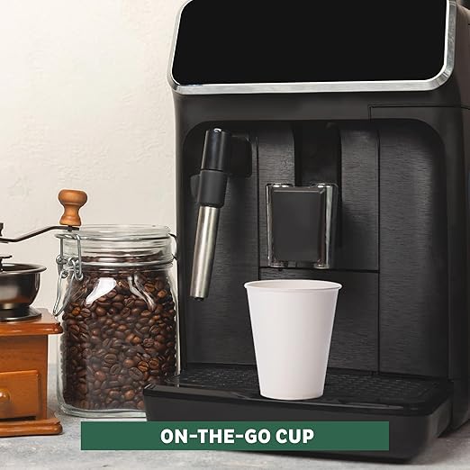 Freshware Coffee Cups 8 oz [100 Pack] Disposable Paper Cups for Hot or Iced Coffee Cup, Slushie Cup, Milkshakes, Smoothies, and Tea