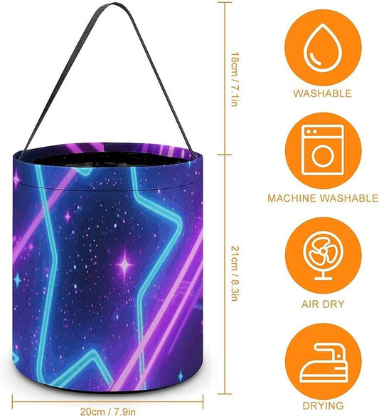 Halloween Candy Bucket - Galaxy Space Trick Or Treat Candy Bag, Gift Bag for Party Favor Supplies