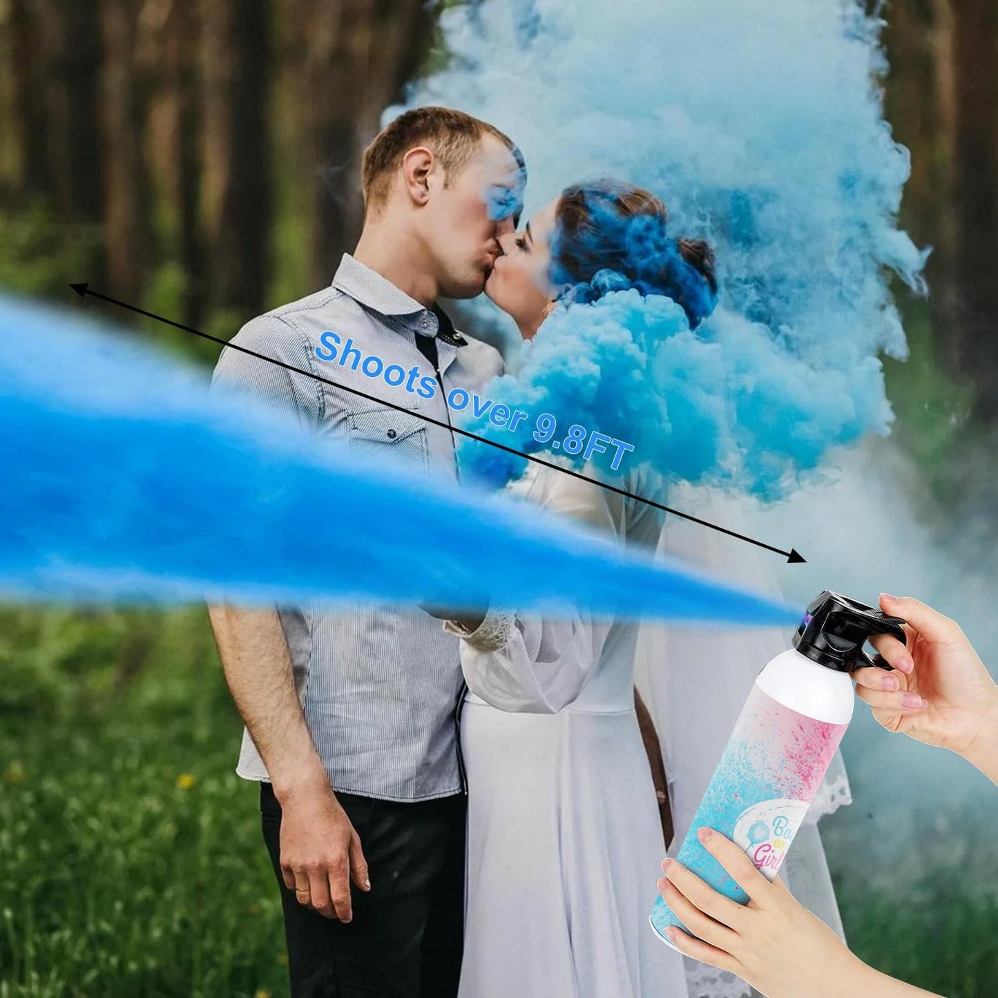 Gender Reveal Fire Extinguisher Color Blasters: 2 Pcs Blue Blaster Only for Baby Boy with Blue Smoke suitable for Gender Reveal Party Decorations