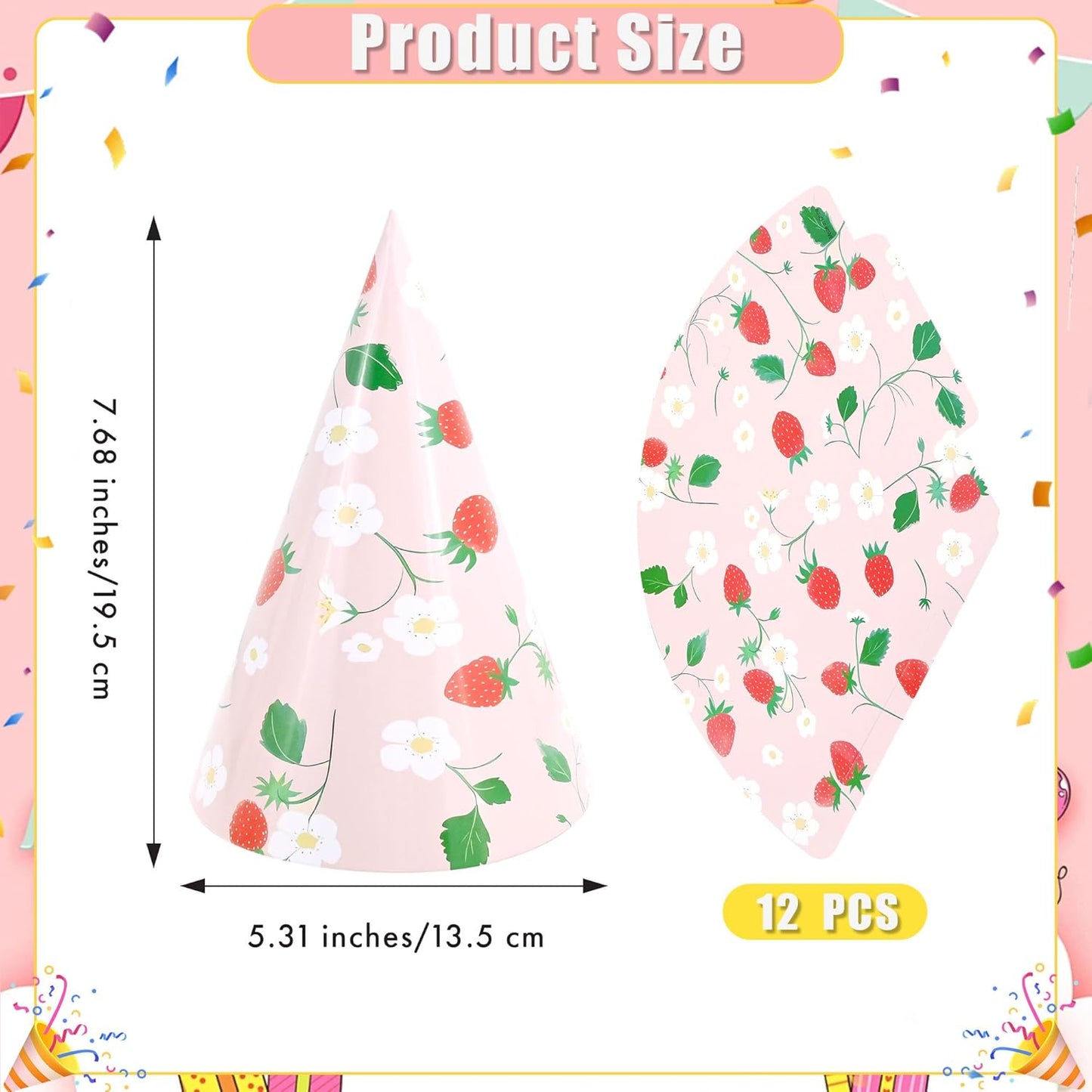 CANREVEL Party Hats for Kids and Adults, Party Supply for Party Decorations, Party Headwear for Birthday Celebration