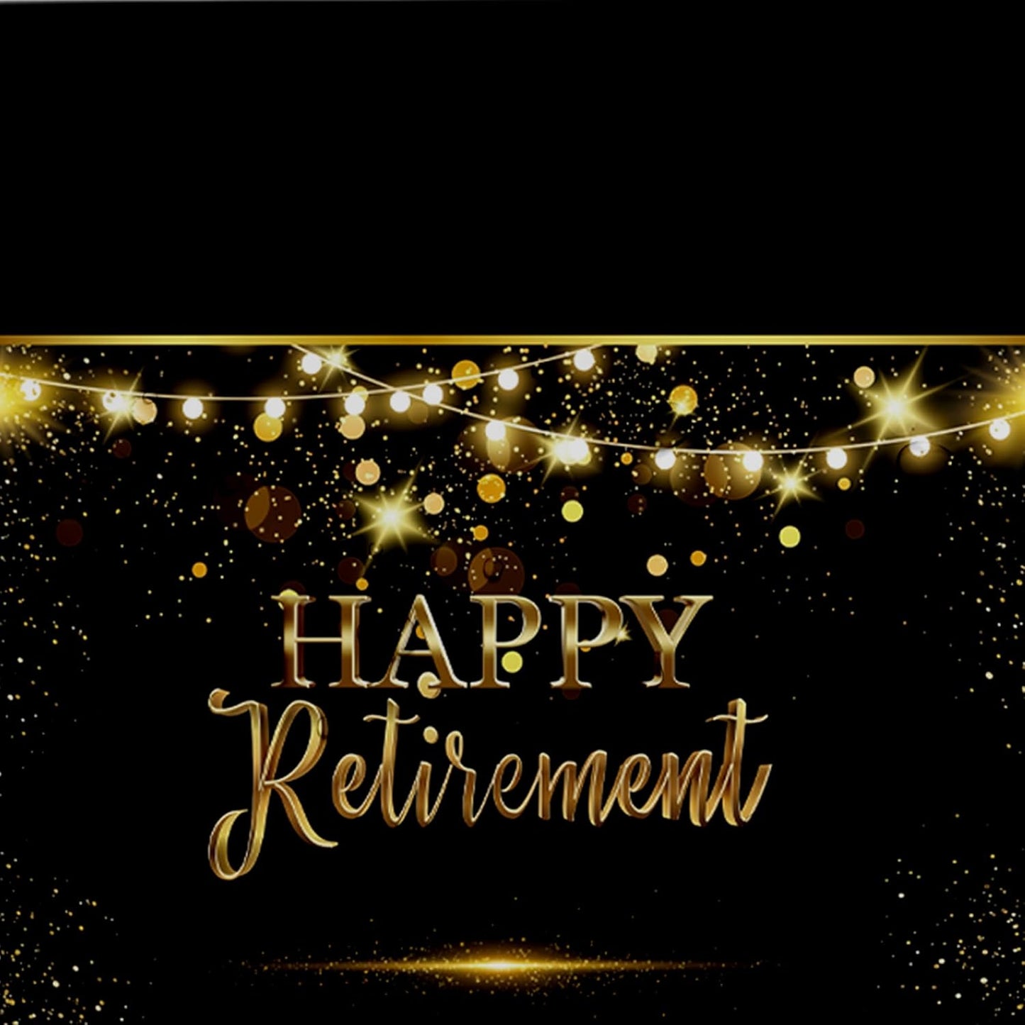 3 Pack Retirement Decorations Party Supplies Tablecloth - Gold Black Happy Retirement Decorations Table Cover for Men Women, 54in x 108in