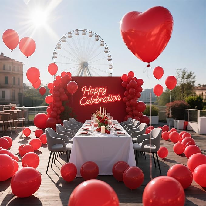 30 Pcs Red Balloons 18 Inch Large Latex Balloon Big Round Ballons globos rojos Red Party Decoration for Birthday Wedding Christmas Anniversary Valentine's Day 4th of July Halloween Bridal Shower
