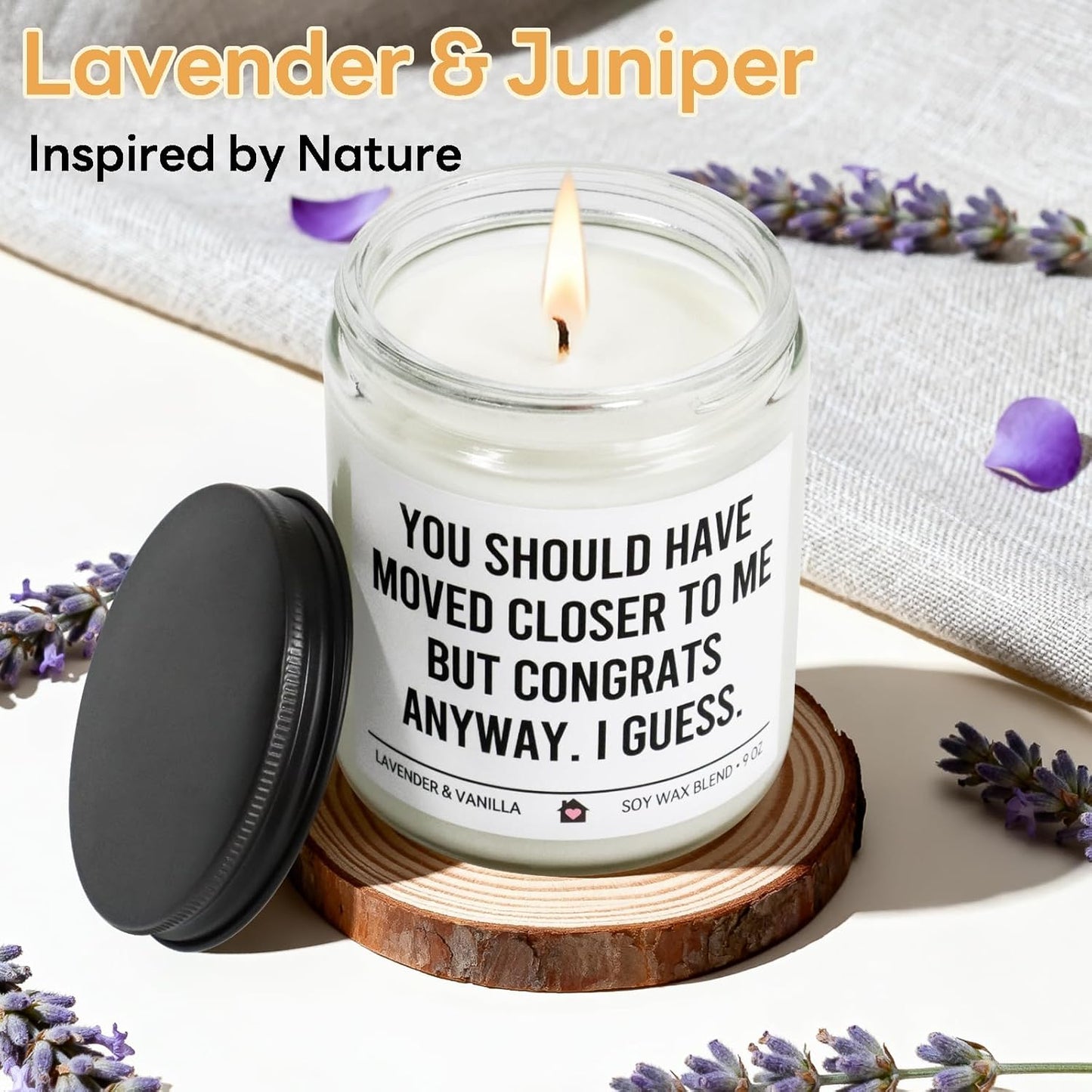 KISSHAKE House Warming Gifts New Home Gift Ideas, Funny Housewarming Gifts New Home Essentials for Women & Men, Unique House Warming Gift Apartment Decor Housewarming Party Decorations, 9oz Soy Candle