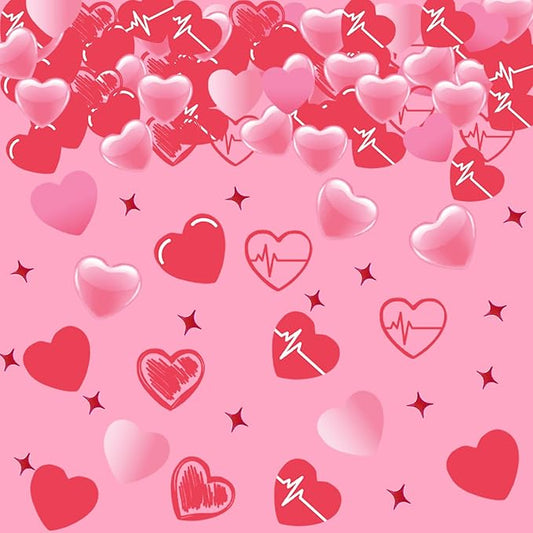 Happy Valentine's Heart Confetti, 2000pcs Red Heart Valentine's Party Table Decorations Happy Valentines Day Birthday Party Decor Supplies (heart 2)