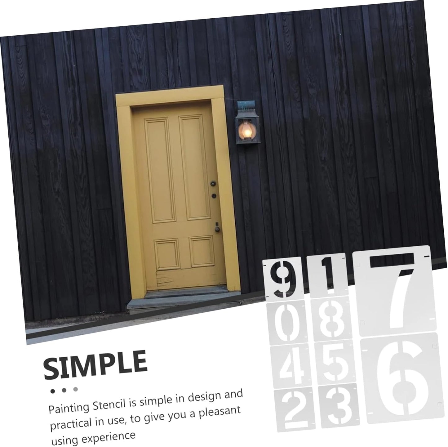 10sheets Reusable Number Stencils Digital Templates for Painting Decorative Stencils