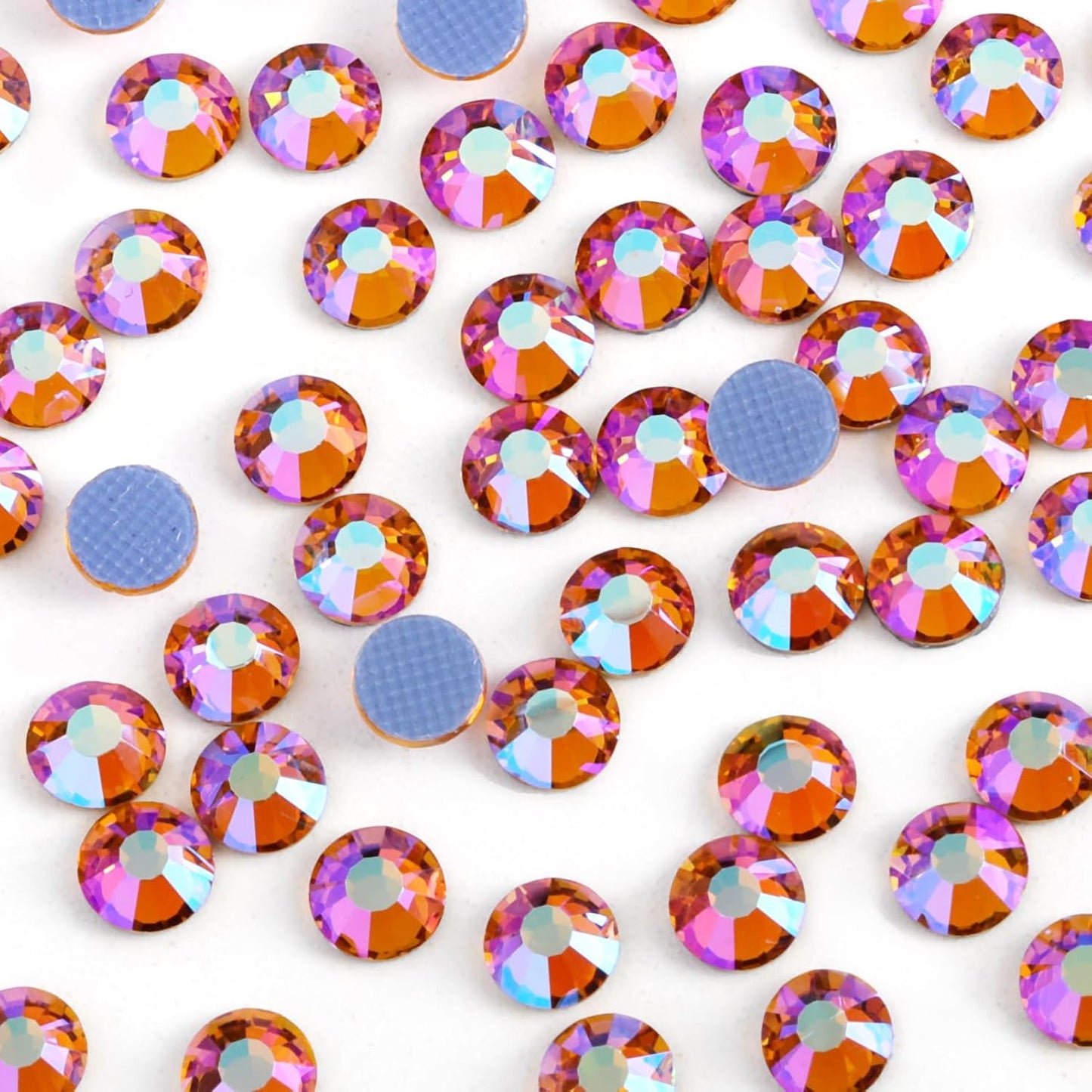 Beadsland Hotfix Rhinestones, 2880pcs Flatback Crystal Rhinestones for Crafts Clothes DIY Decoration, Topaz AB, SS10, 2.7-2.9mm