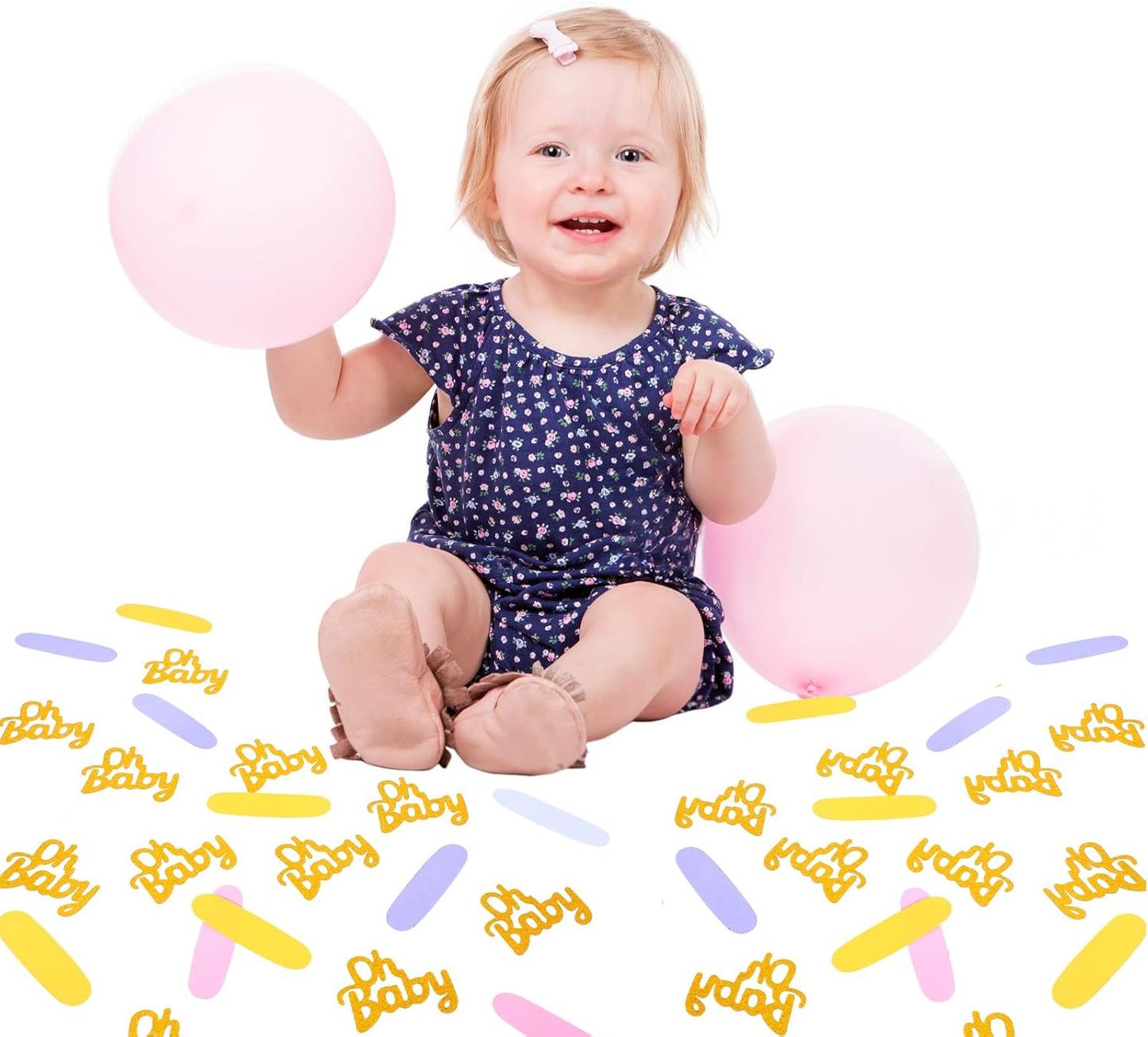 350 Pieces Baby Confetti Sprinkles, Donut Table Confetti Colorful Rainbow, Table Scatter for Kids Adult Party Baby Shower Decorations