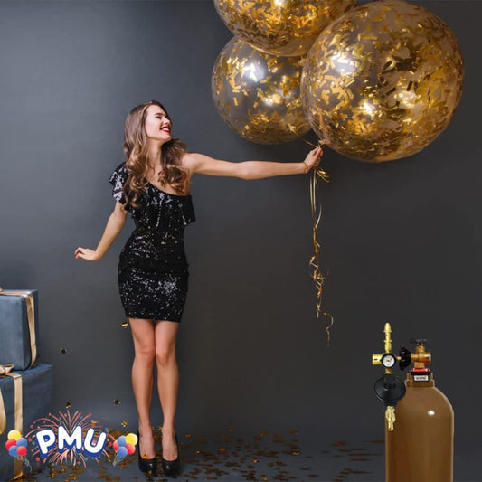 PMU Helium Balloon Filler Air Flow Inflator Regulator Automatic Shut-Off For Latex & Mylar Balloons, Gas Saver – Mixes 40% Air with 60% Helium to Minimize Balloon Gas Usage