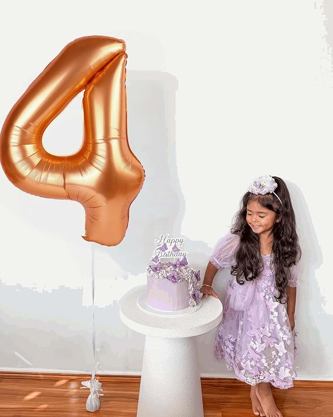 Orange Number 0 Balloon 40 Inch, 0 Balloon Number for 10th 20th 30th 40th 50th 60th Birthday Decorations, Orange Party Supplies