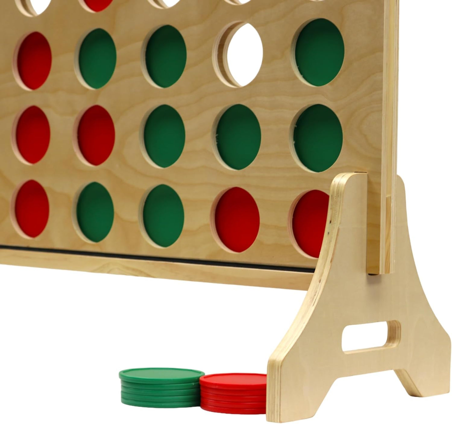 Tailgating Pros Premium Giant Four in a Row with Carrying Case - Jumbo Oversized Outdoor Yard Game - Connect Multiple Pucks in a Row to Win - Many Puck Colors Available!