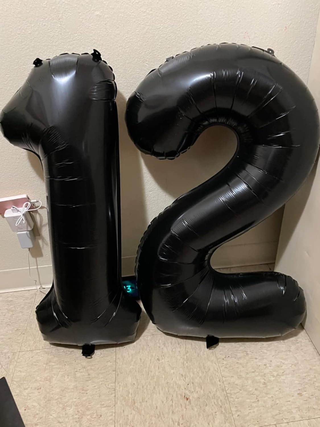 Smlpuame 40 inch Number Balloon 0-9 Black Large Number 22 Balloons,Digital Balloons for Birthday Party Celebration Decorations Supplies, Helium Foil Number Balloons for Wedding Anniversary