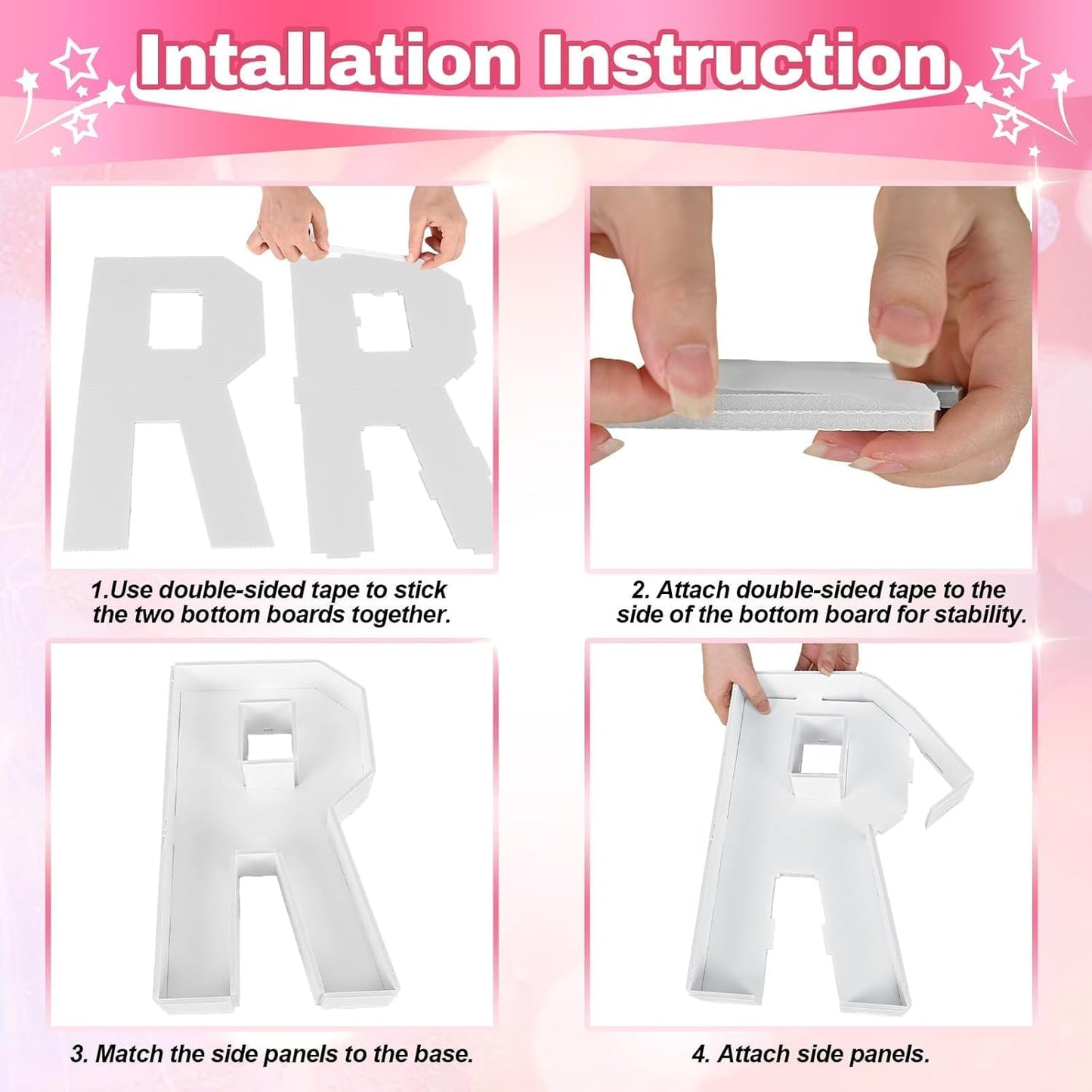 MRS Charcuterie Letters Fillable, 13 Inch MRS Cardboard Letters for Charcuterie, MRS Letters for Food Chocolate, Paper Mache Letter Trays for Bachelorette Bridal Shower Bride-to-Be Wedding Decoration