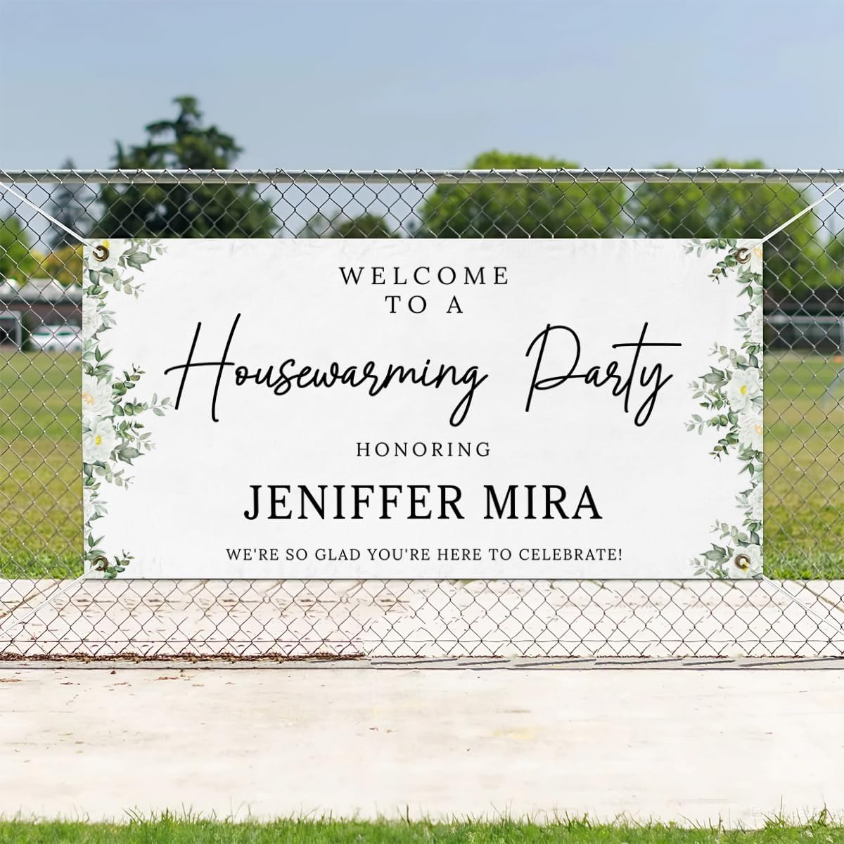 Personalized Housewarming Party Welcome Banner Decorations Double Sided Printing And Various Sizes #19