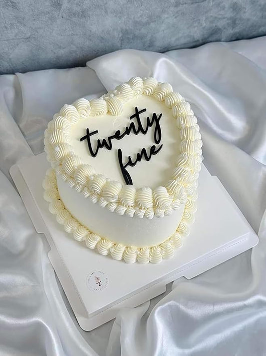 Twenty Fine,20th Birthday Cake Topper,Happy Birthday Party Favor Supplies,20th Anniversary Party Decorations Supplies,Photo Decoration Props