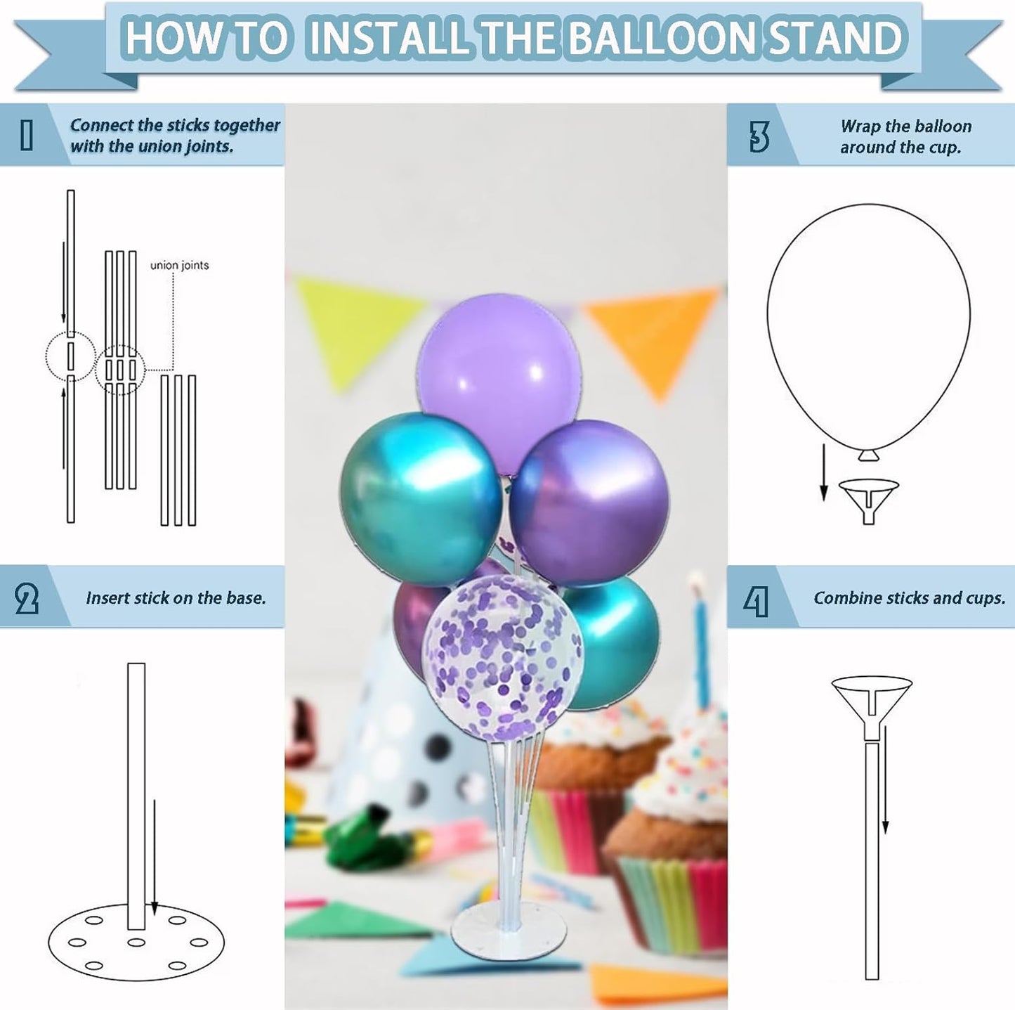 299 Pcs Mermaid Birthday Decorations, Mermaid Party Decorations Kit - Disposable Dinnerware Set with 25 Guests, Backdrop, Balloon, Banner, Tablecloth, Knives, Forks, Spoons, CakeTopper