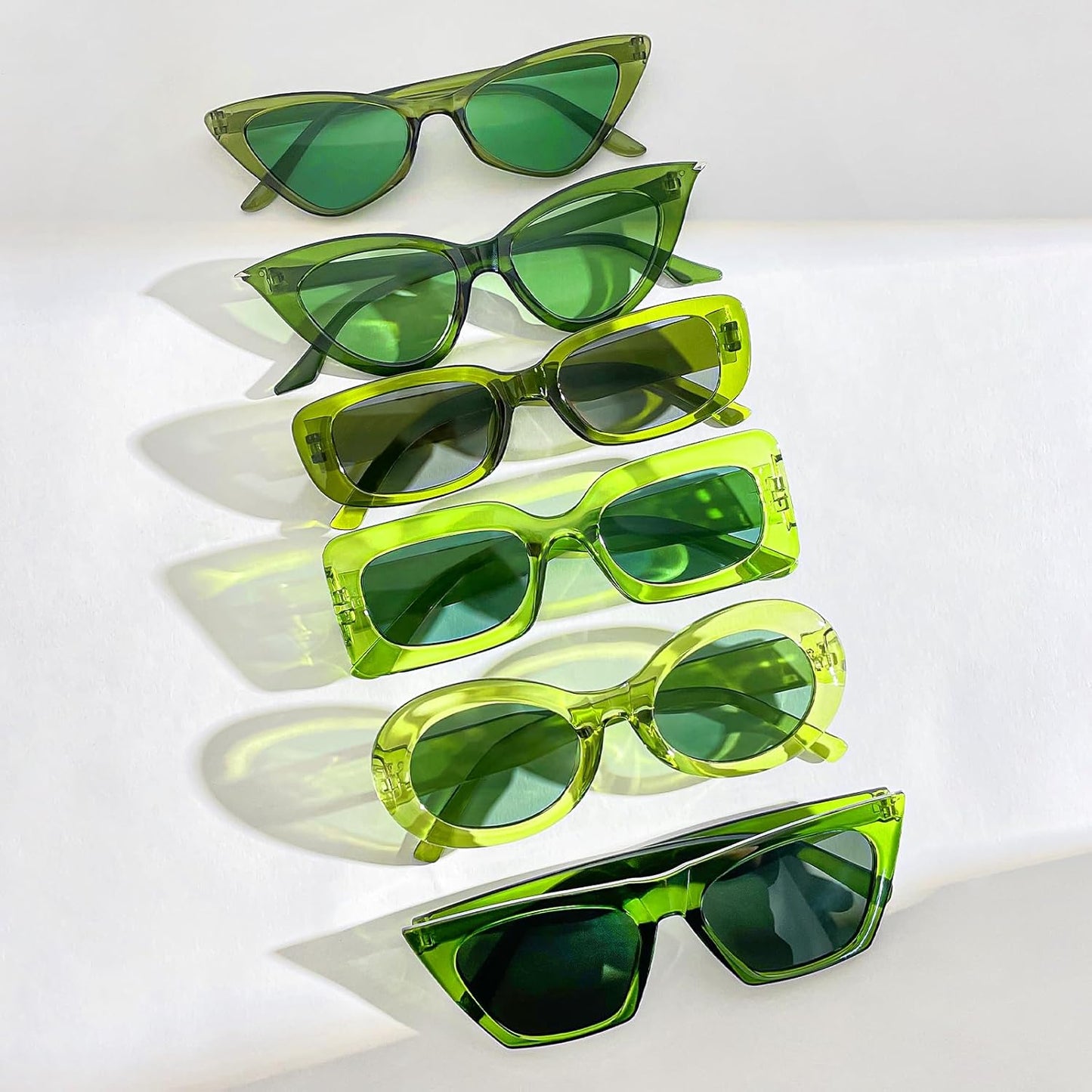 8 Mixed Style Party Sunglasses Retro Colored Party Favors Bulk Classic Costume Glasses for Women