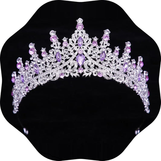 Tiaras and Crowns for Women Crystal Princess Tiaras Rhinestone Queen Crowns For Wedding Bridal Birthday Prom Pageant Party (Tiara 100)