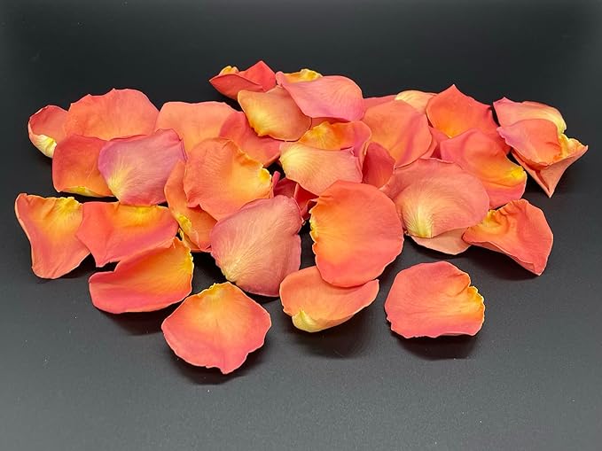 Rose Petals for Wedding Decoration, Bridal Toss, and Aisles, 10 cups, Freeze Dried, Use within 1 month (Coral)