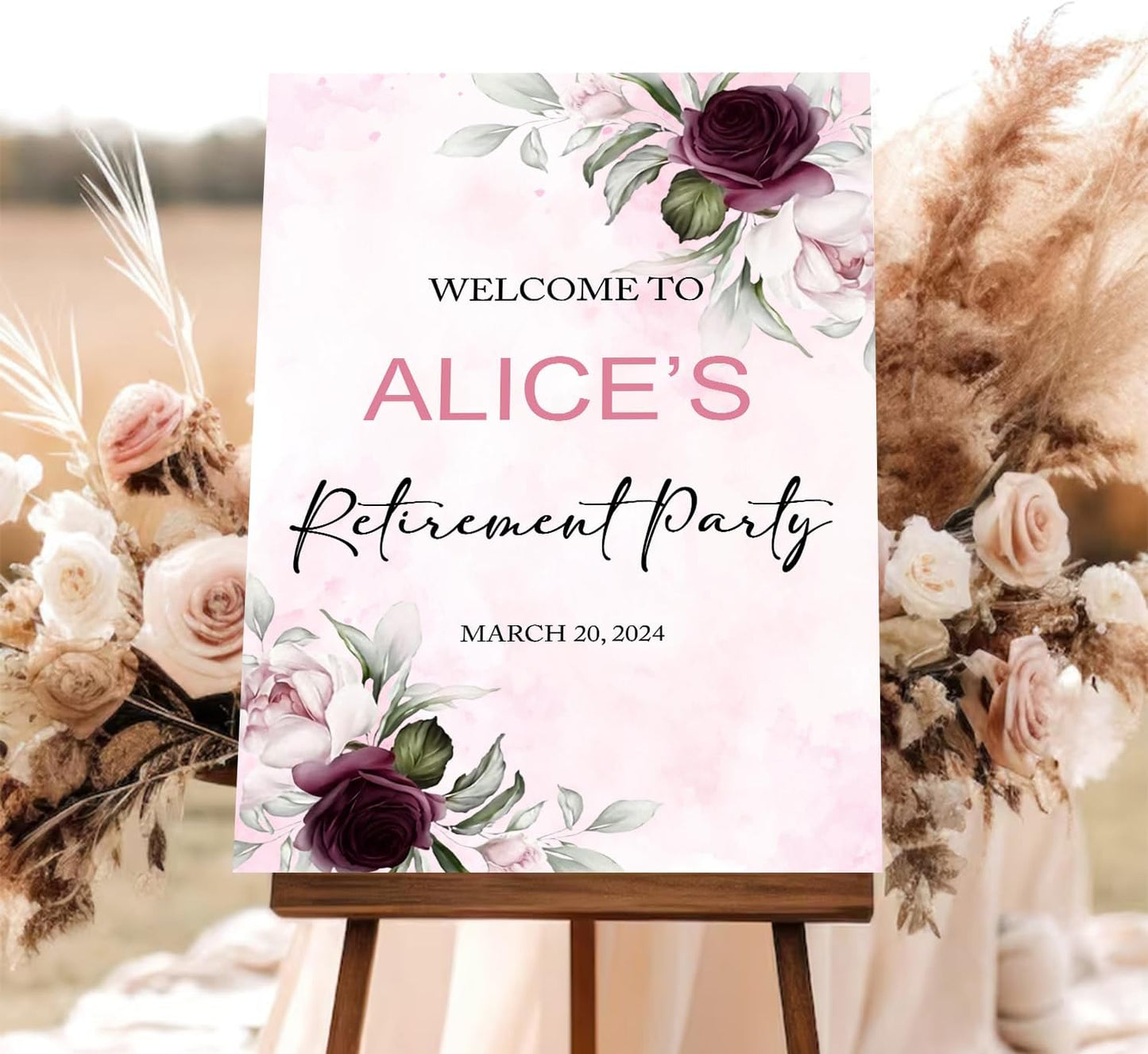 Purple Retirement Party Welcome Sign, Editable Retirement Party Welcome Sign, Retirement Luncheon Welcome Sign, Retirement Welcome Sign, Retirement Celebration Party Welcome Sign