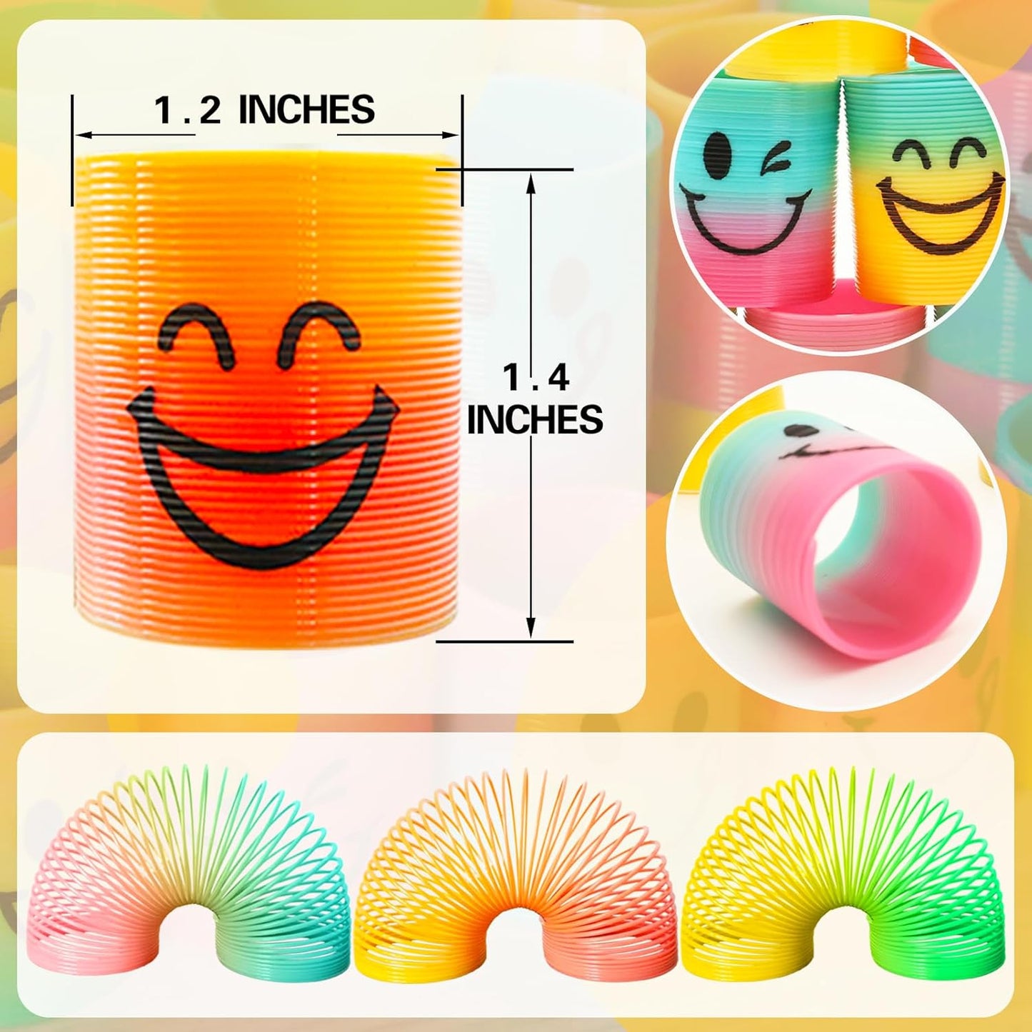 42 Pack Mini Spring Party Favors Toys Magic Fidget Stress Coil for Favor Carnival Prize Birthday Goodie Bag Stuffers for Kids Boys Girls
