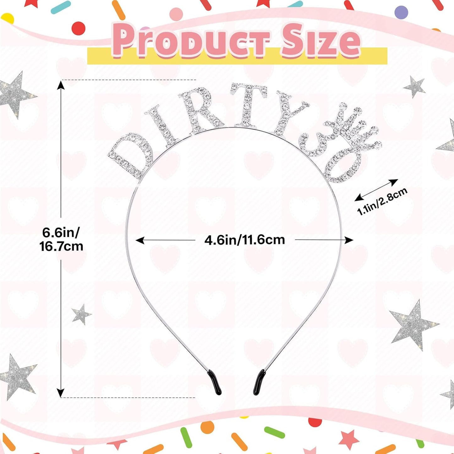 Dirty 30 Birthday Sunglasses with Crown, 30th Birthday Gifts Decorations for Women, Birthday Glasses Headband Tiara