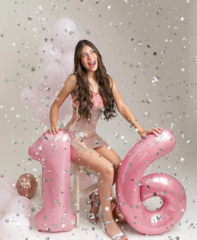 Balloon Number 30, 40 Inch Happy 30th Birthday Decoration for Her Him, Pastel Pink Foil Number Balloons for Celebration Engagement Memorial Day's Big Event Supplies
